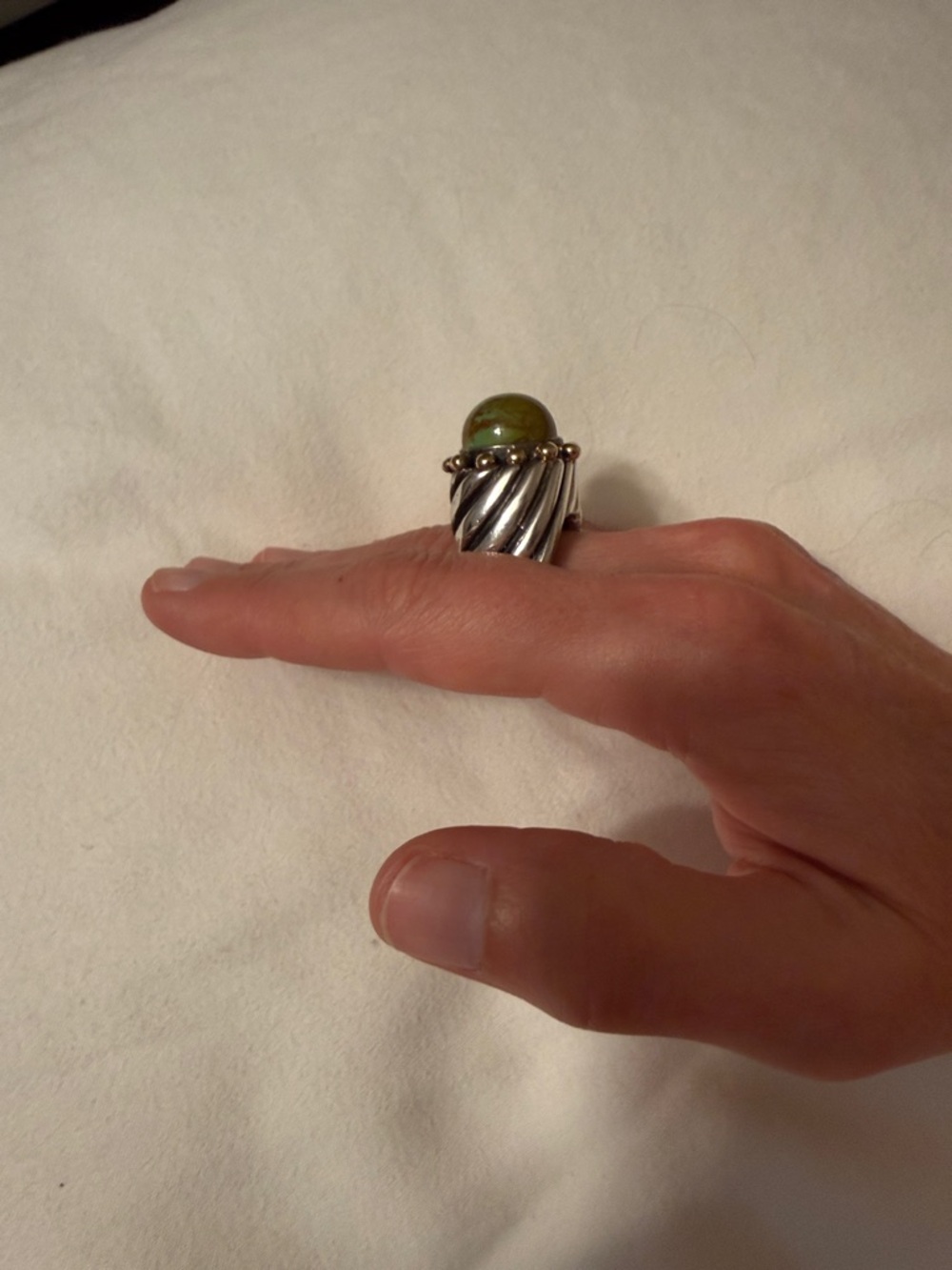 HUGE Dian Malouf Jasper Statement Ring - Picture 5 of 5